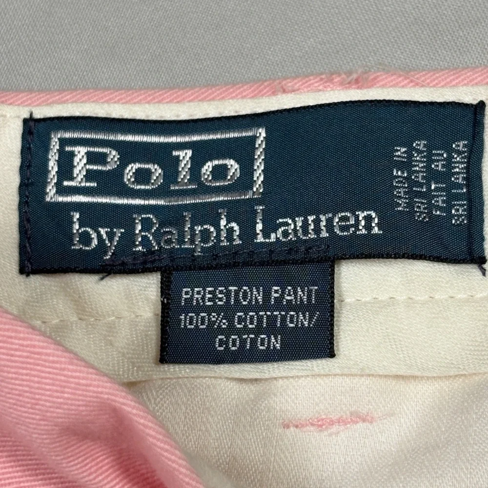 Polo Ralph Lauren Pants Mens 34/32 Preston Pant Pink Chino Classic Cotton